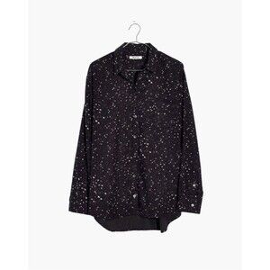 Madewell Oversized Ex-Boyfriend Shirt In Star Print Button Down Women's Size M
